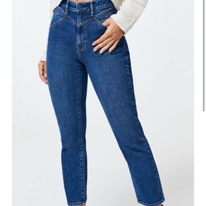 High rise skinny mom jean